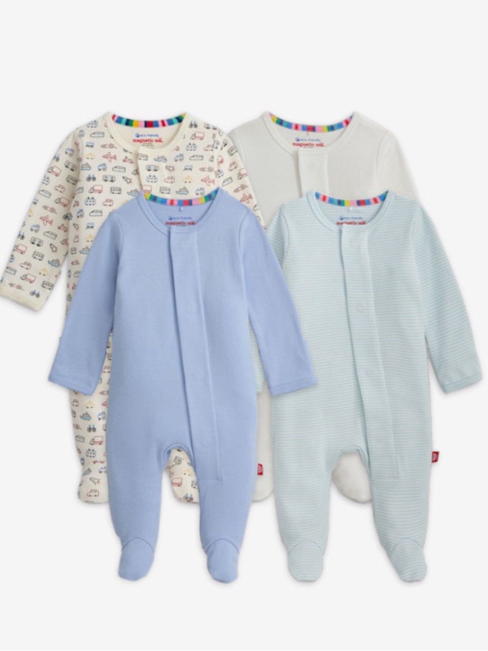 Magnetic Me Organic Cotton Magnetic Footie (4 Pack)